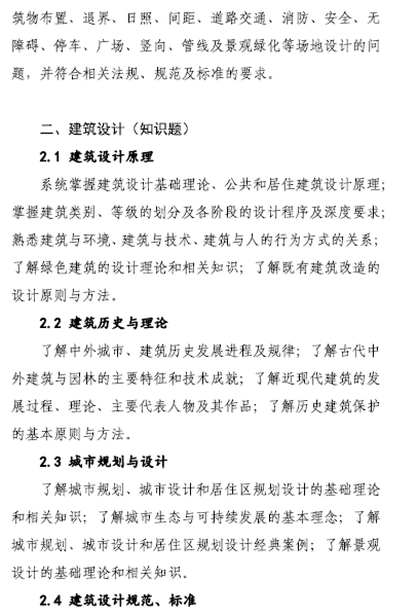 大事件！9門變6門！一級注冊建筑師考試大綱（21版）發(fā)布，2023年執(zhí)行！